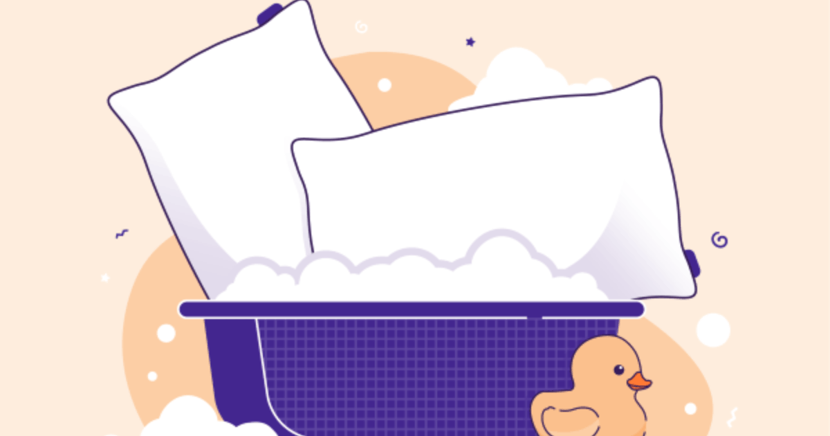 How to Wash a Pillow 4 Easy Steps Purple