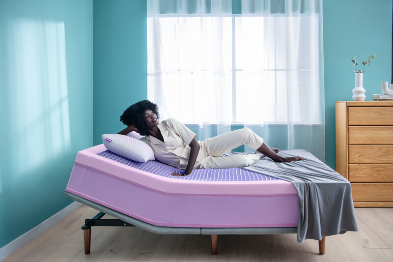 Purple mattress deals bed frame