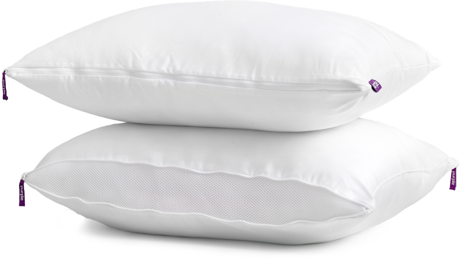 purple pillows designed with